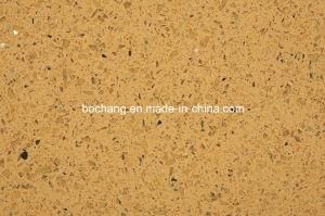 Crystal Yellow Artificial Quartz for Countertop Vanity Top Slab