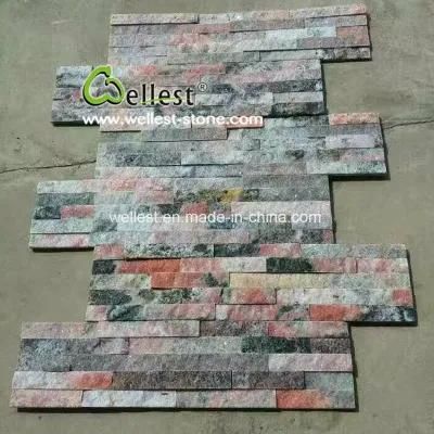 Split Sunset Red Marble Culture Stone