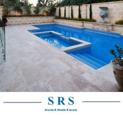 Natural Antiqued White Limestone Stone Pool Coping for Outdoor Floor Wall Countertop