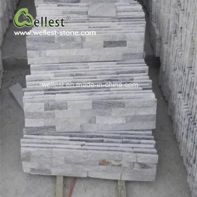 Snow Grey Quartzite Ledge Stone, Culture Stone for Feature Wall Cladding
