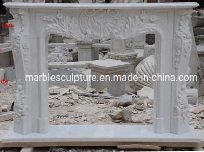 Hand Carved Stone Sculpture Marble Fireplace Home Decoration (SYMF-011)