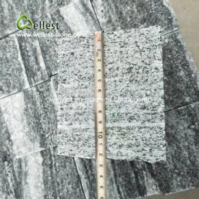 Natural Split Grey and White Vein Cube Driveway Paver, Patio Cobble Paving