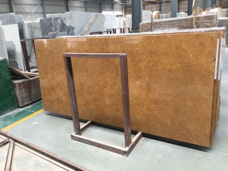 Polished Dark Yellow Marble Slabs for Indoor Windowsills/ Flooring/Wall Facade