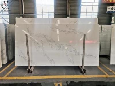 High Quality 6075 White Artificial Quartz Stone Slab Used for Decoration