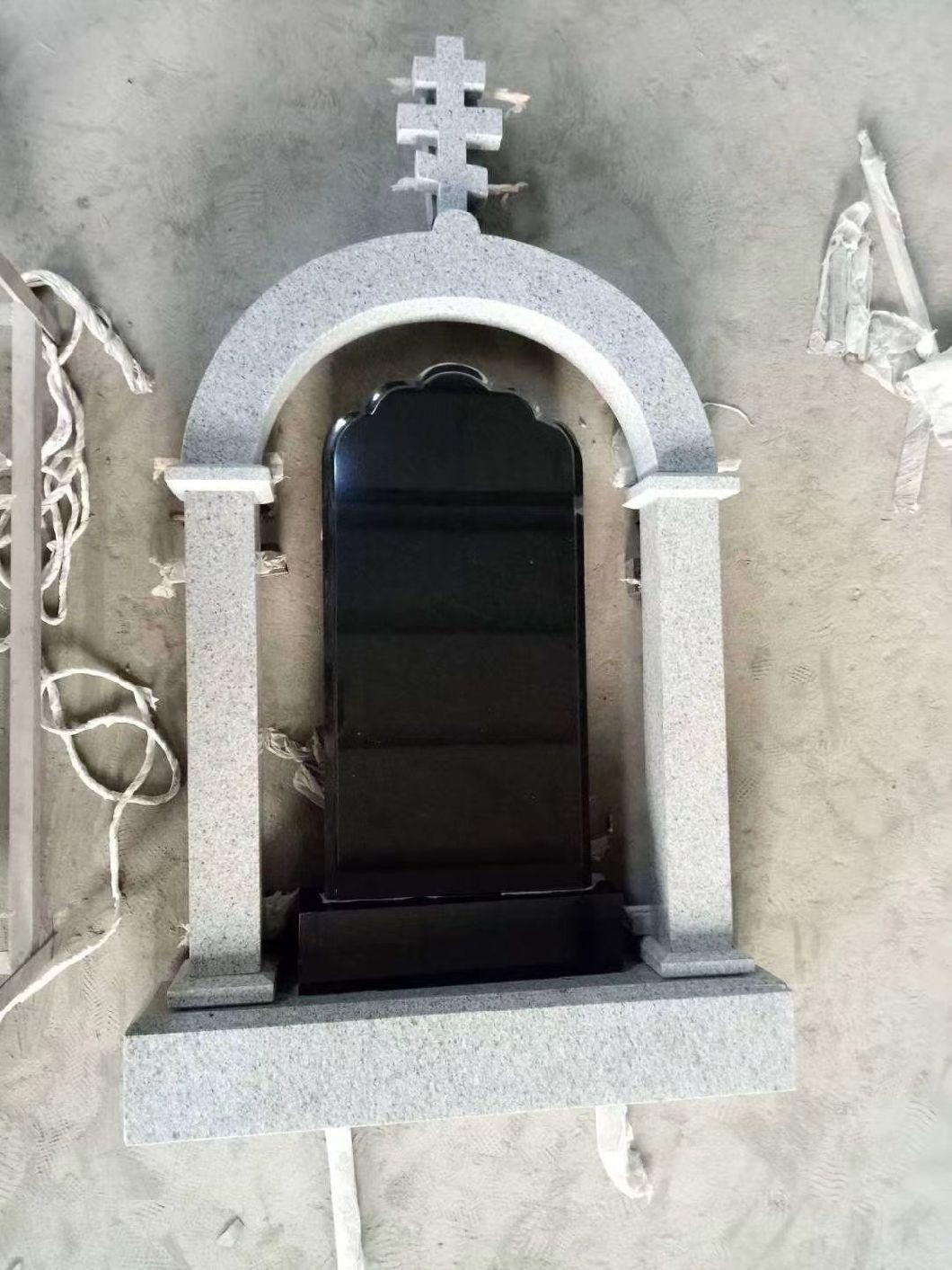 Cheap Light Grey Granite for Tombstones Slabs Headstones