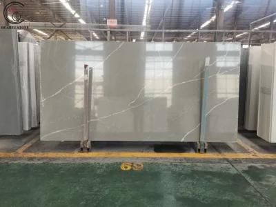 Special Grey Calacatta Quartz Stone Slab with White Veins