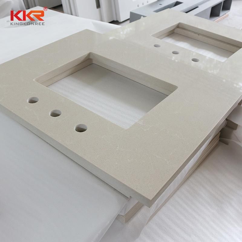 Kkr 60′′ 2cm Thickness Quartz Marble Like Color Stone Kitchen Countertop