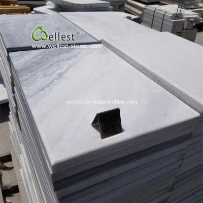 White Quartzite Flamed Paver Tile with Gray Veins for Flooring Tile