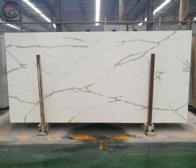 Artificial Calacatta Marble-Looking Quartz Slab