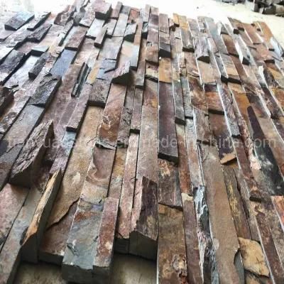 Slate Stone Cladding with Cement for Wall Decoration