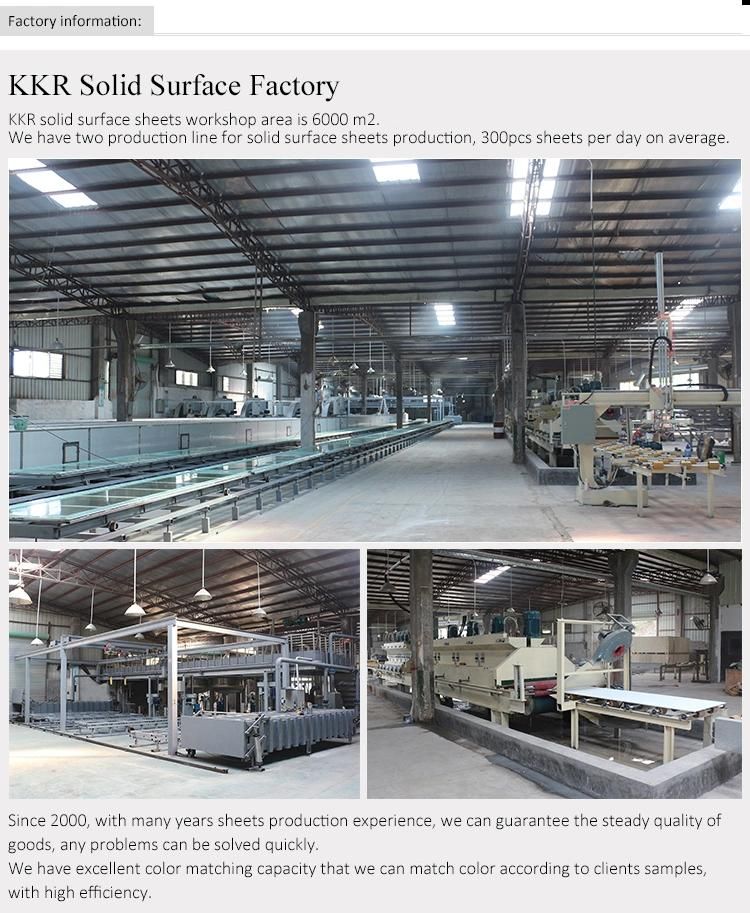 Kkr Hot Sale Light Translucent Supply Artificial Stone Acrylic Solid Surface Polymer Solid Surface