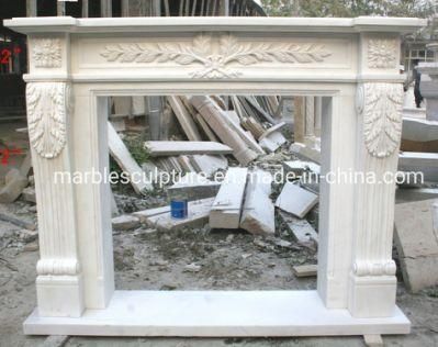 High Polished Stone Sculpture Home Decoration Marble Fireplace (SYMF-024)