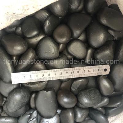 Wholesale Polished Loose Black Pebble for Graden Stone