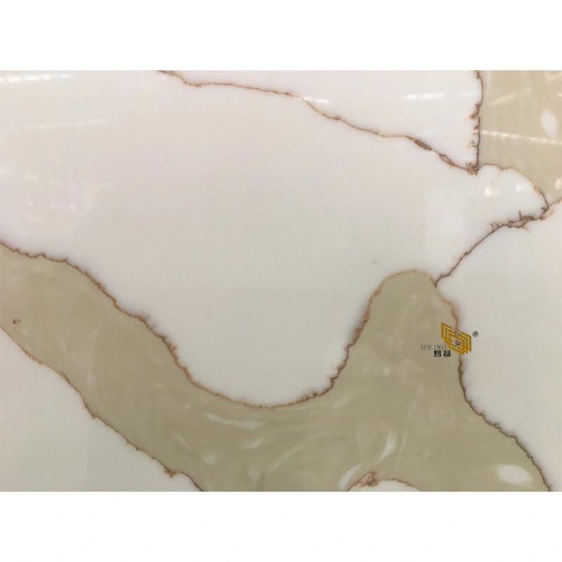 White/Yellow/Brown/Calacatta Gold Artificial Quartz Stone Bathroom Countertops/Vanity/Slabs/Tiles/Worktop Wholesale Discount