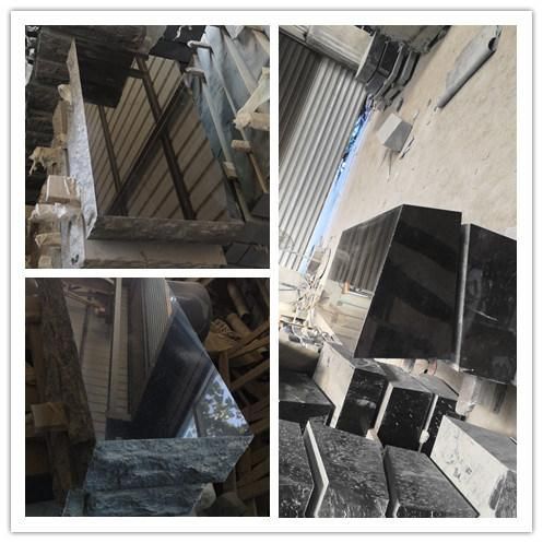 American Style Shanxi Black Granite Headstone Polished Tombstone on Sale