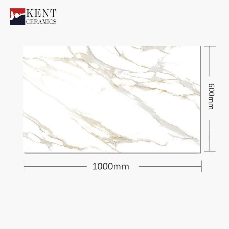 Soild Artificial Quartz Marble Look Porcelain Slab 600*1000mm
