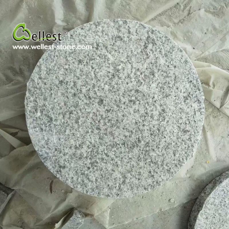 Light Grey Granite Round Stepping Stones for Walkways and Patios