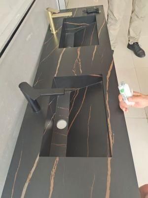 One-Piece Sintered Stone Customized Bathroom Vanity