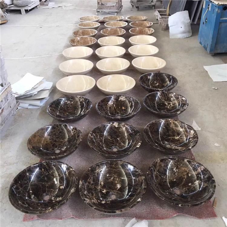 2020 Hot Selling White Black Yellow Brown Marble Basains Sinks for Bathroom