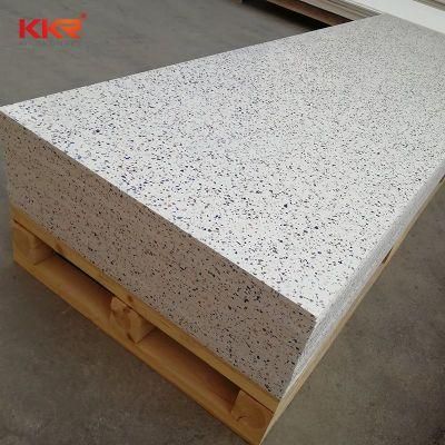 Building Material 30mm Hanex Resin Stone Corian Snow White Solid Surface Sheet for Wall Panel Worktop Countertop