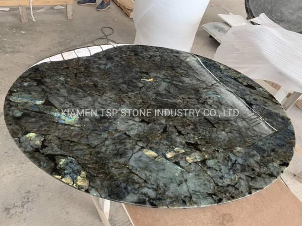 Madagascar Labradorite Blue Lemurian Blue Granite Slab