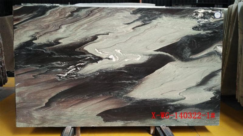 Green/Purple Lanscape Marble Slabs, Marble Countertops, Marble Tiles and Marble