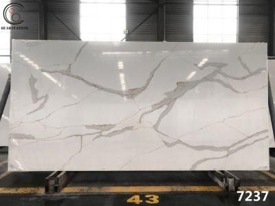 High Quality Artificial Calacatta Quartz Stone Slab for Kitchen Countertop