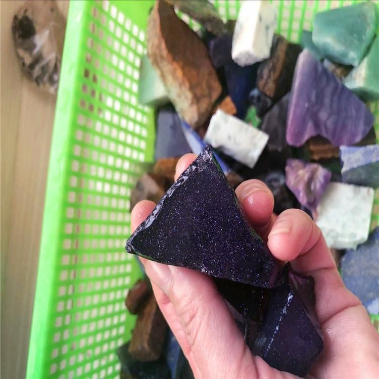Hot Sale Rough Specimen Crashed Fragment Raw Golden and Blue Sandstones