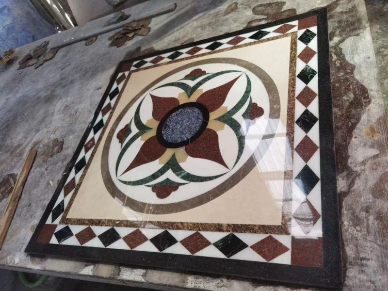 Moroccan Patterns Factory Direct Sales Customize. Medallion for Floor and Wall Marble Persian Blue Tiles