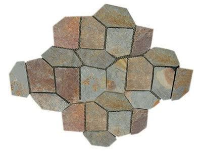 Customized Natural Stone Rusty Irregular Slate for Paving