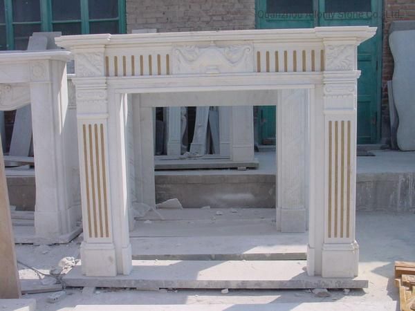 Modern Design Natural Marble Stone Fireplace for Indoor Decoration