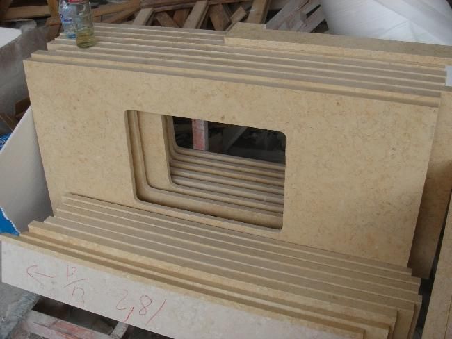 Pretty Polished White Marble Vanity Top for Bathroom
