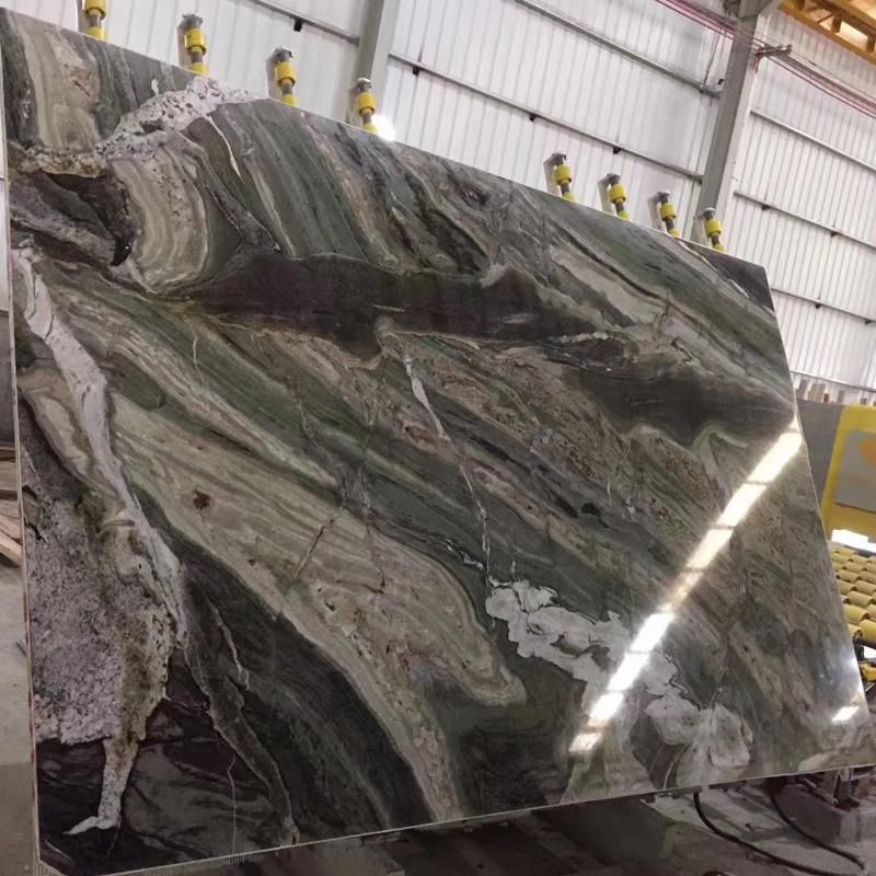 Black Granite Titanium/ Black and Gold Slabs for Counter Tops and Leather Wall