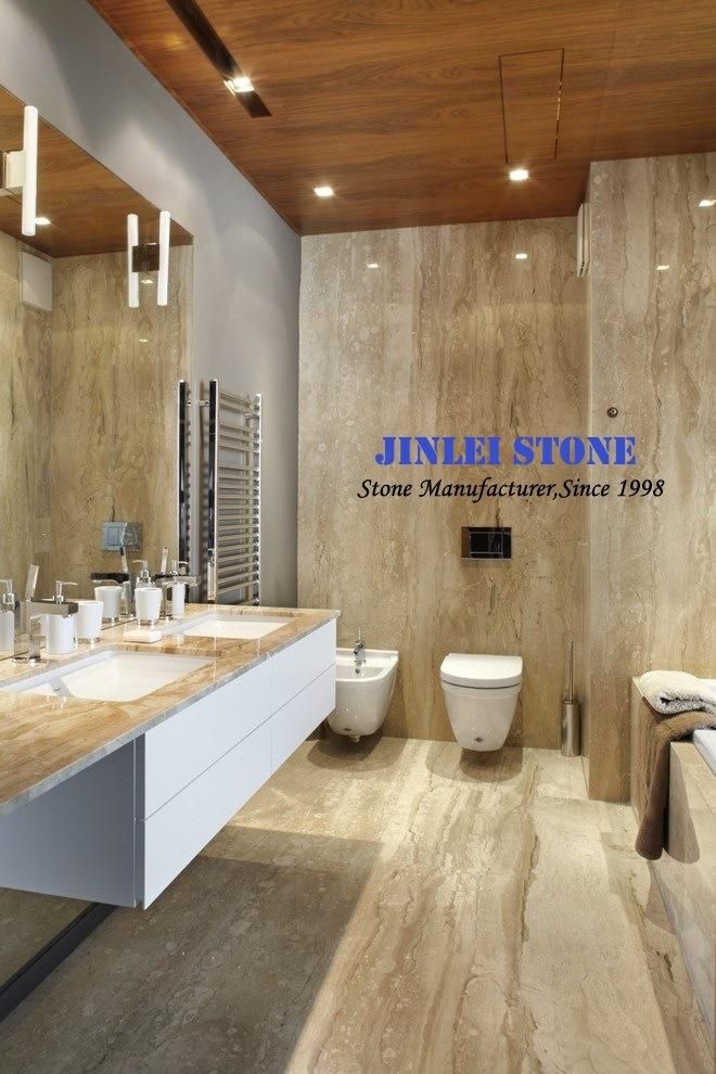 Natural Stone Popular White/Cream Travertine Stone Outdoor Travertine Tile for Flooring