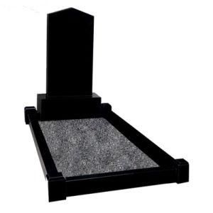 Ultra Quality Black Granite Ledger Gravestone