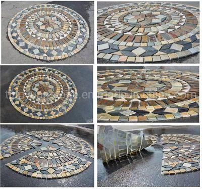 Directly Factory for Natural Flooring Slate Mosaic Pattern