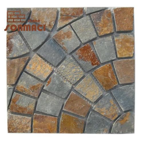 Natural Irregular Shape Rusty Slate Flagstone Pavers
