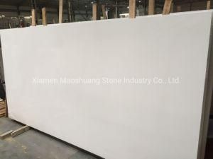 Pure White Quartz Slabs for Hospitality Residential Vanity Tops Kitchen Cabinets