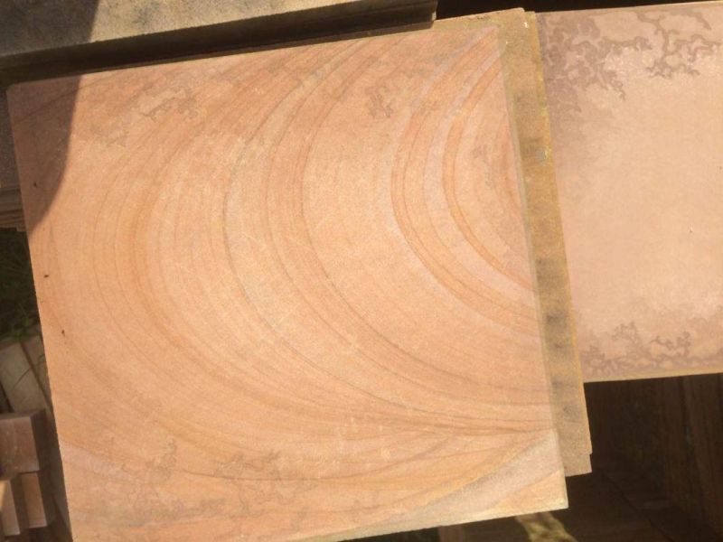 Yellow Wooden Sandstone Tile and Slab for Pavement