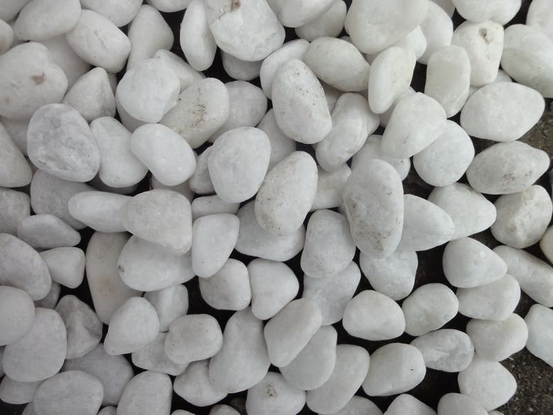 Widely Used Polished Honed White Pebble Marble Sand