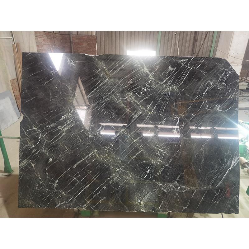 Custom Size Cheap Granite Black Galaxy Granite Flooring Tile Slab Kitchen Countertop Granite and Marble
