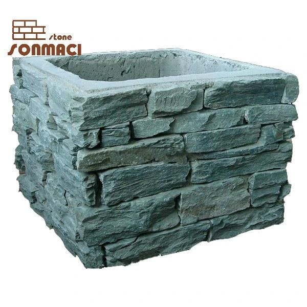Construction Natural Stone Cladding Pillar