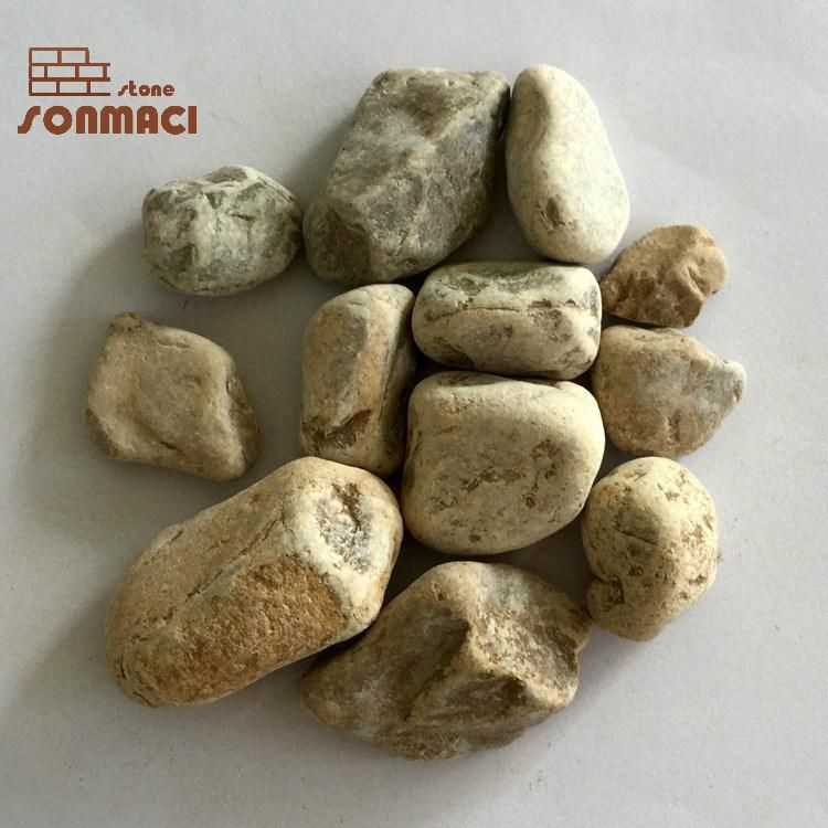 Tumbled Natural Yellow Garden Landscape River Pebble Stone
