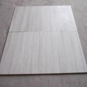 Chinese Wooden White Marble Tile for Flooring or Wall Cladding