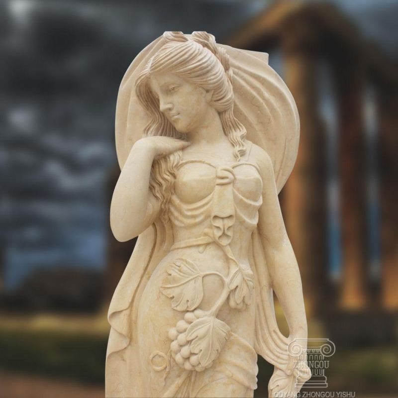 Hand Carved Sculpture Marble Column for Decoration