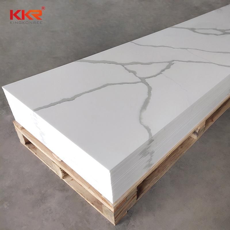 Competitive Price White Carrara Solid Surface Artificial Marble Wall Tiles Solid Surface Sheet