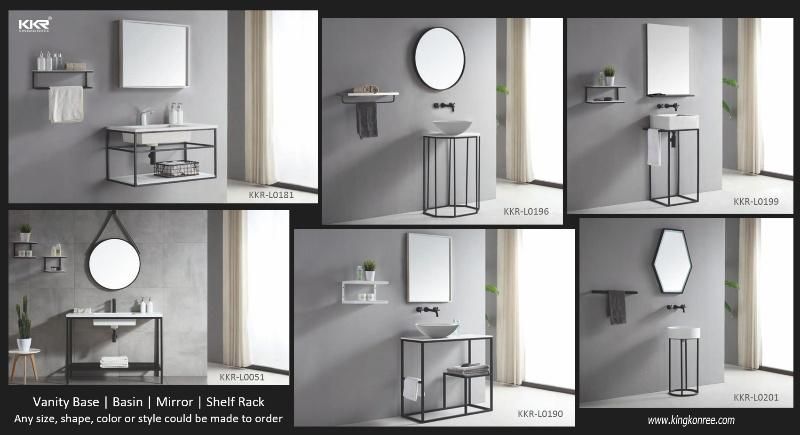 White Colour Solid Surface Resin Stone Bathroom Vanity Top Artificial Stone Vanity Top