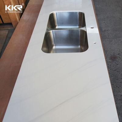 Modern Artificial Acrylic Stone Marble Kitchen Countertop Solid Surface Worktop for Home