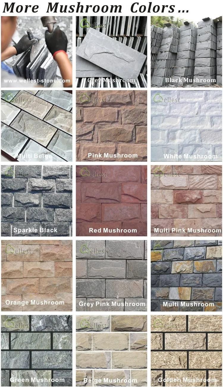Natural Quartzite Mushroom Stone Tile and Corner for Facade