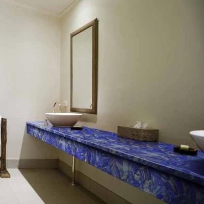 Lapis Lazuli Stone Blue Marble Stone Bathroom Vanity Top Counter Top